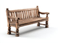 Banc de jardin-Bois-162 x 64 x 92 cm-Bois naturel vieilli-Classique