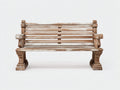Banc de jardin-Bois-155 x 62 x 88 cm-Marron clair-Blanc-Vintage
