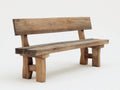 Banc de jardin-Bois-150 x 52 x 82 cm-Bois naturel-Rustique