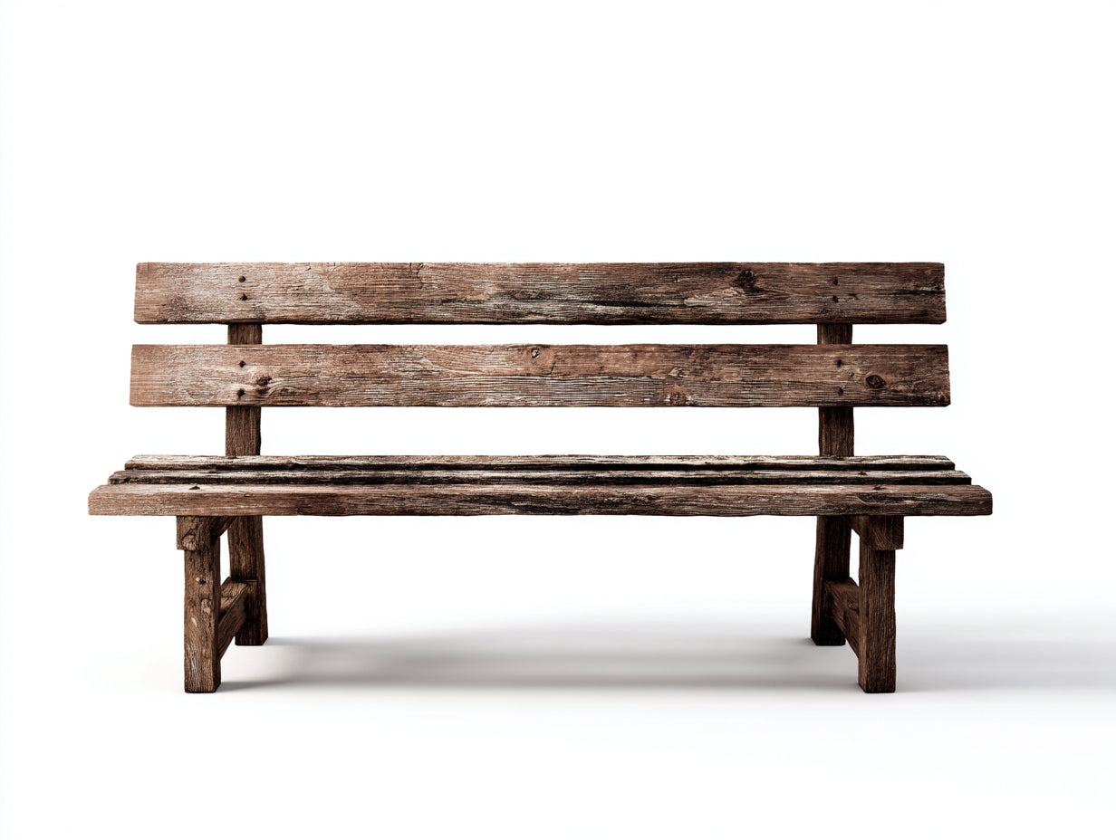 Banc de jardin-Bois-155 x 58 x 84 cm-Marron vieilli-Rustique