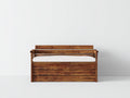Banc de jardin-Bois-Tissu-170 x 56 x 82 cm-Marron foncé-Blanc-Moderne rustique