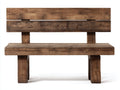 Banc de jardin-Bois-160 x 55 x 84 cm-Marron-Rustique